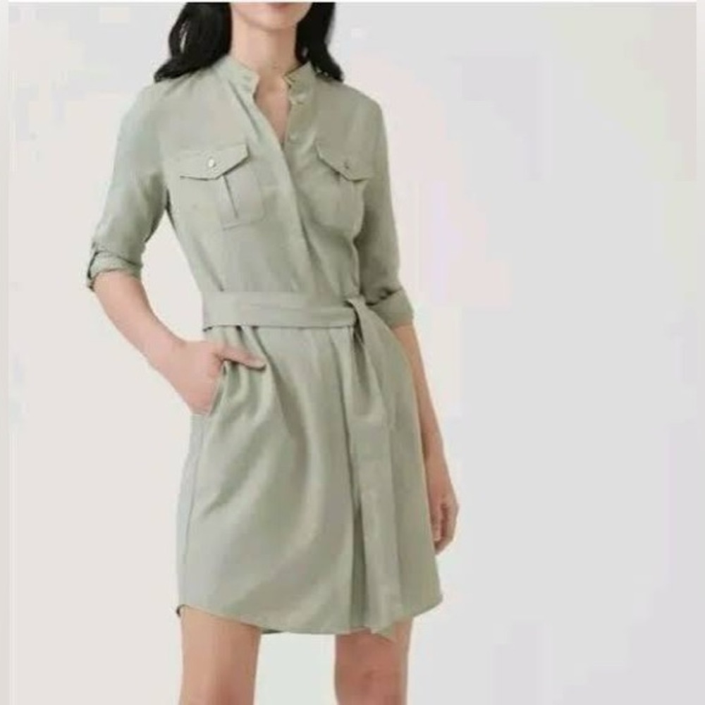 UNTUCKit light green shirt dress size 12